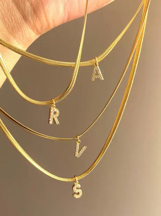 Diamond Letter Necklace: C