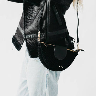 Selena Suede Flap Crossbody: Camel