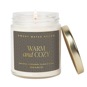 Warm and Cozy 9 oz Soy Candle (Gold Foil)