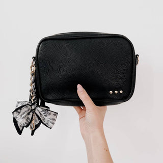 Charmed By Satin Bag Charms: Navy/Green/Yellow Painting