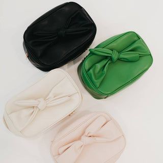 Madelyn Bow Makeup Bag, Blush