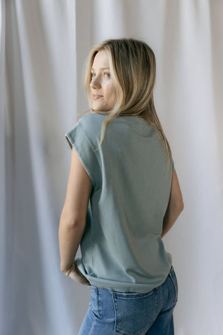 Bella Tee, Mineral Blue - The Red Thread Boutique