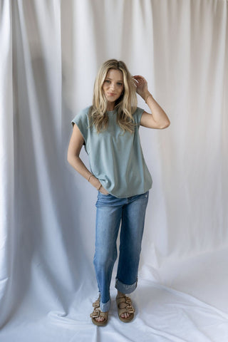 Bella Tee, Mineral Blue - The Red Thread Boutique