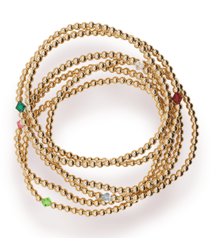 Birthstone Swarovski Crystal Bracelet: Standard 6.75 inch - The Red Thread Boutique