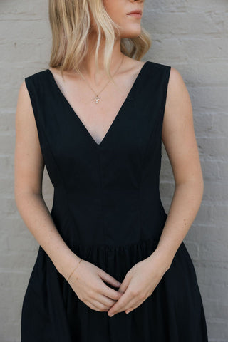 Black Bow Woven Dress *final sale - The Red Thread Boutique