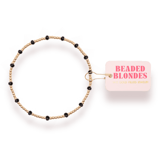 Black Dainty Poppi Bracelet: Standard 6.75 inch - The Red Thread Boutique