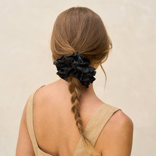 Black Ruffle Scrunchie - The Red Thread Boutique