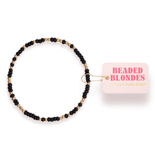 Black Sprinkle Bracelet: Standard 6.75 inch - The Red Thread Boutique