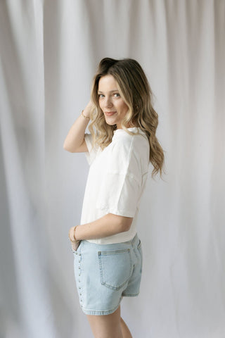 Blair Studded Denim Short - The Red Thread Boutique