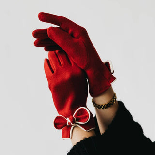 Bow Gloves: Red - The Red Thread Boutique
