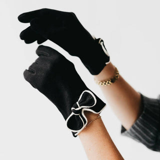 Bow Gloves: Taupe - The Red Thread Boutique