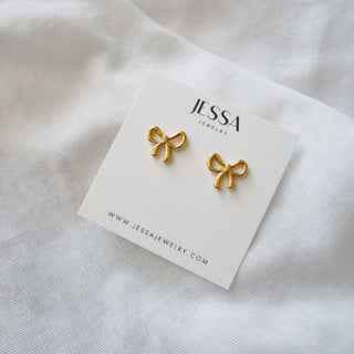 Bow Stud Earrings | Dainty Earrings - The Red Thread Boutique