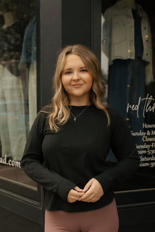 Boxy Tee, Black - The Red Thread Boutique