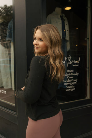Boxy Tee, Black - The Red Thread Boutique