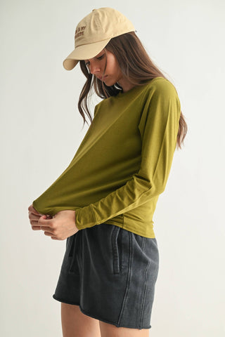 Boxy Tee, Green - The Red Thread Boutique