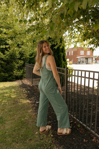Brasila Jumpsuit, Hunter Green by Z Supply *final sale - The Red Thread Boutique