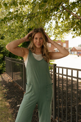 Brasila Jumpsuit, Hunter Green by Z Supply *final sale - The Red Thread Boutique