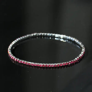 Rhinestone Bracelets: Pink