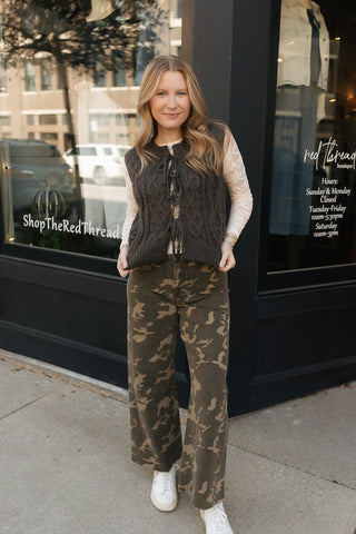 Camo Stretchy Pants - The Red Thread Boutique