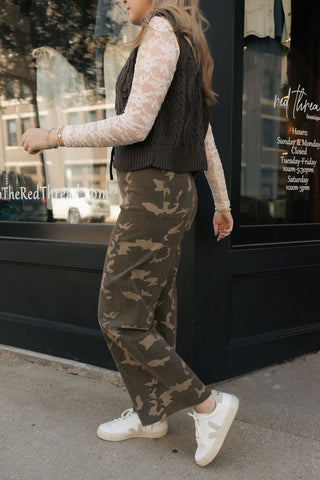 Camo Stretchy Pants - The Red Thread Boutique