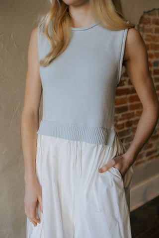 Charlotte Dress, Blue White *final sale - The Red Thread Boutique