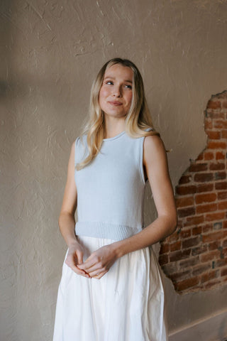 Charlotte Dress, Blue White *final sale - The Red Thread Boutique