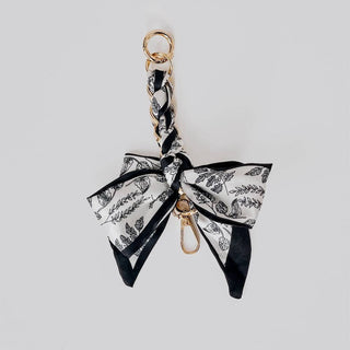 Charmed By Satin Bag Charms: Navy/Green/Yellow Painting - The Red Thread Boutique
