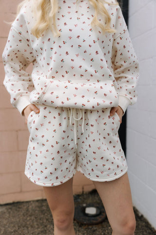 Cherry Bow Sweatshorts *final sale - The Red Thread Boutique