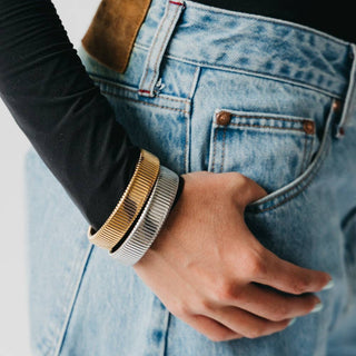 Chunky Statement Bangle Bracelet - Gold - The Red Thread Boutique