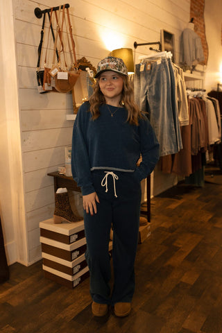 Circuit Knit Denim Sweatshirt, Indigo by Z Supply - The Red Thread Boutique