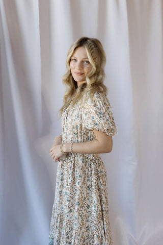 Collins Midi Dress, Blue Whimsy - The Red Thread Boutique