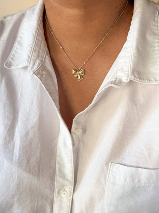 Crystal Bow Necklace - The Red Thread Boutique