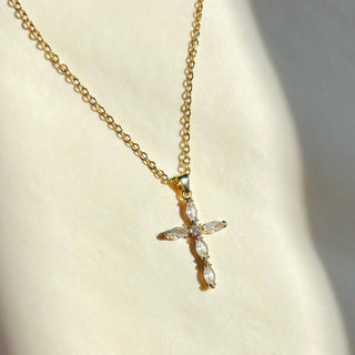 Crystal Cross Necklace - The Red Thread Boutique
