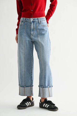 Cuffed Barrel, Med Wash - The Red Thread Boutique