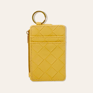 Keychain Wallet - Woven Mustard