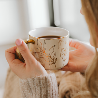 Gold Leaves Coffee Mug *final sale*