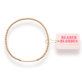Dainty Bar Bracelet in Gold: Standard 6.75 inch - The Red Thread Boutique