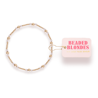 Dainty Sutton Bracelet in Gold with Silver: Standard 6.75 Inch - The Red Thread Boutique