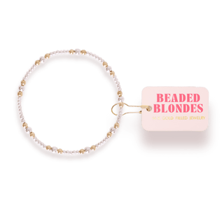 Dainty Sutton Bracelet in Silver with Gold: Standard 6.75 Inch - The Red Thread Boutique