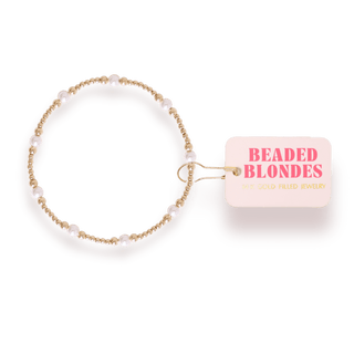 Dainty Sutton Pearl Bracelet in Gold: Standard 6.75 Inch - The Red Thread Boutique