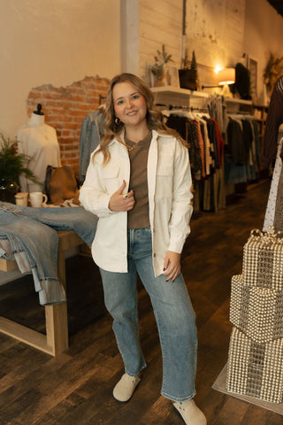 Dallas Jacket, White Swan - The Red Thread Boutique