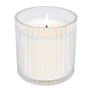 Warm and Cozy 12 oz Soy Candle, Fluted Ribbed Jar