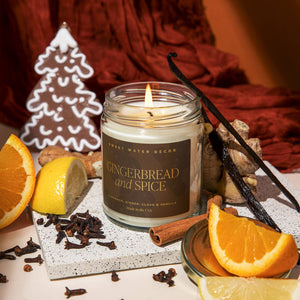 Gingerbread and Spice 9 oz Soy Candle (Gold Foil)