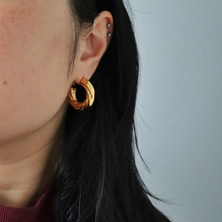 Delaney Hoops | Lightweight Hollow Hoops - The Red Thread Boutique