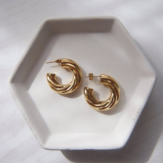 Delaney Hoops | Lightweight Hollow Hoops - The Red Thread Boutique