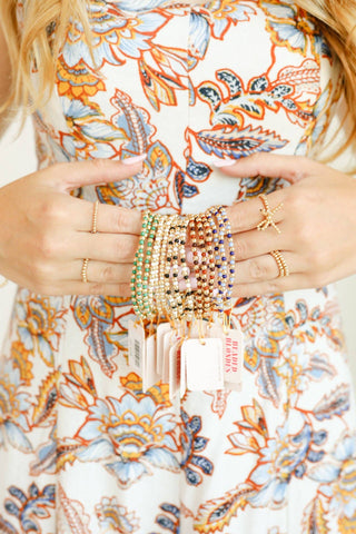 Demi Bracelet in White: Standard 6.75 inch - The Red Thread Boutique