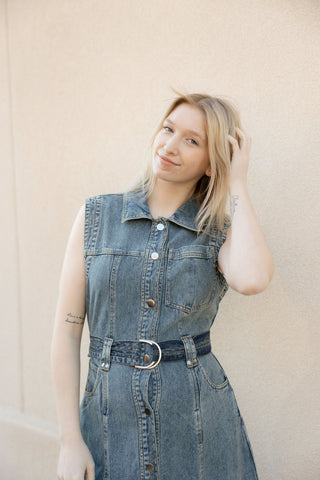 Denim Midi Dress *final sale* – The Red Thread Boutique