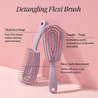 Detangling Flexi Brush - Soft Violet - The Red Thread Boutique