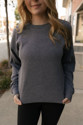 Dream Knit Jane Top, Obsidian Gray - The Red Thread Boutique