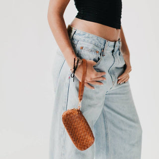 Dylan Woven Sunglass Case Wristlet: Cream - The Red Thread Boutique